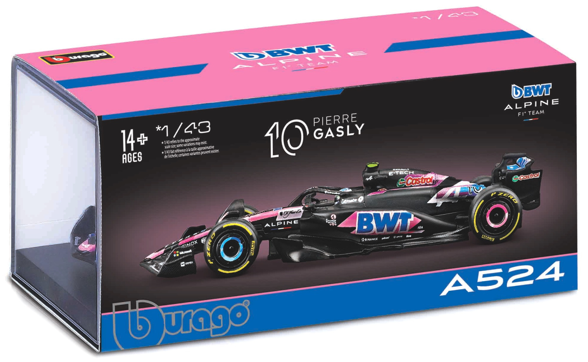 BWT Racing ALPINE A524 #10 PIERRE GASLY 2024 Com capacete 