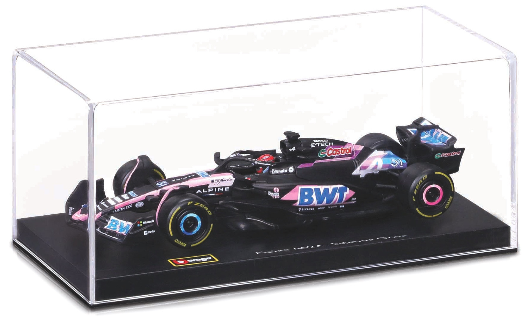 BWT Racing ALPINE A524 #31 ESTEBAN OCON 2024 com capacete