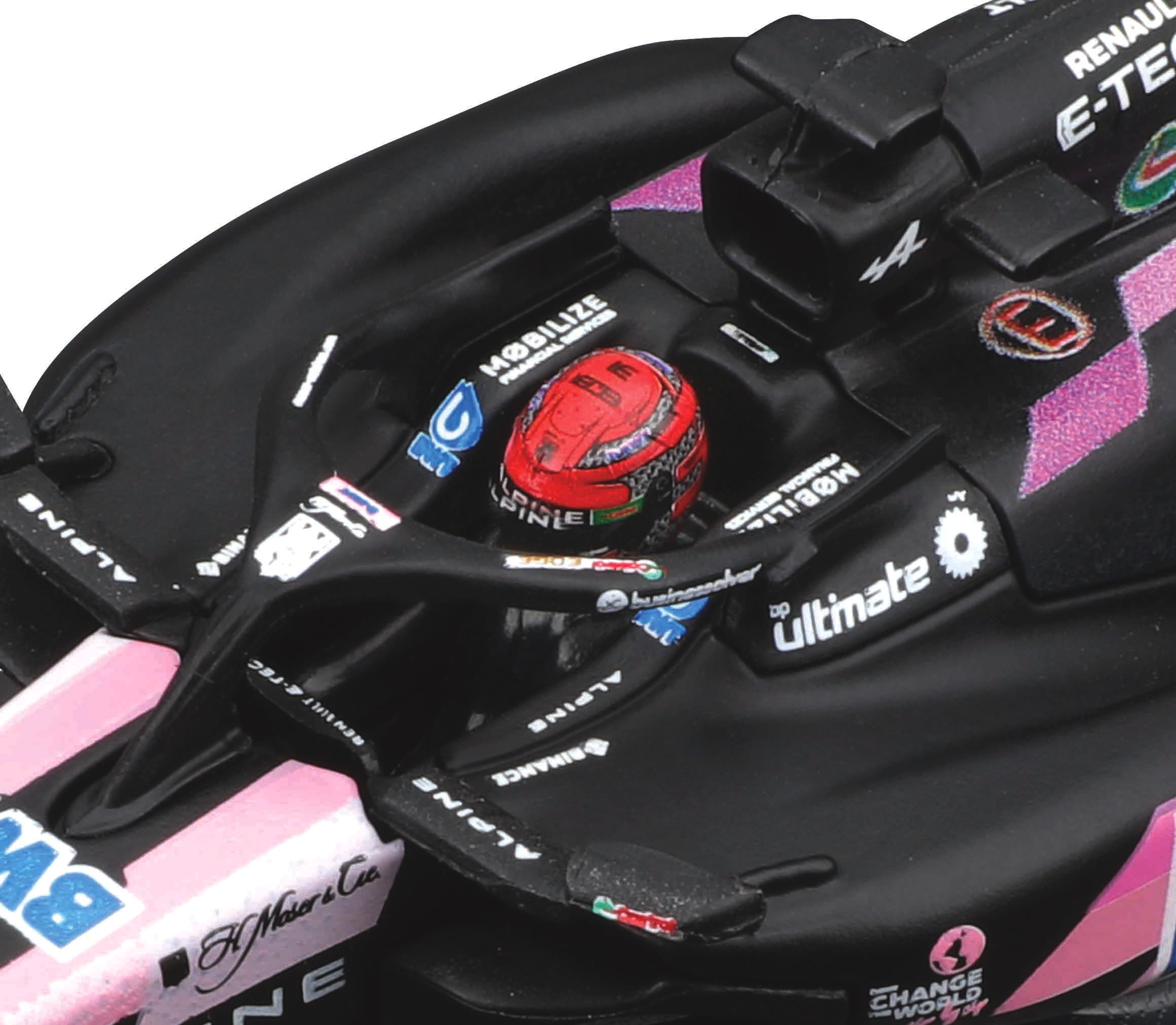 BWT Racing ALPINE A524 #31 ESTEBAN OCON 2024 com capacete