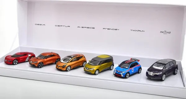 CAIXA COM 6 Renault Concept Cars Dezia Captur R-Space FrendzyTwinrun grande 7711577893