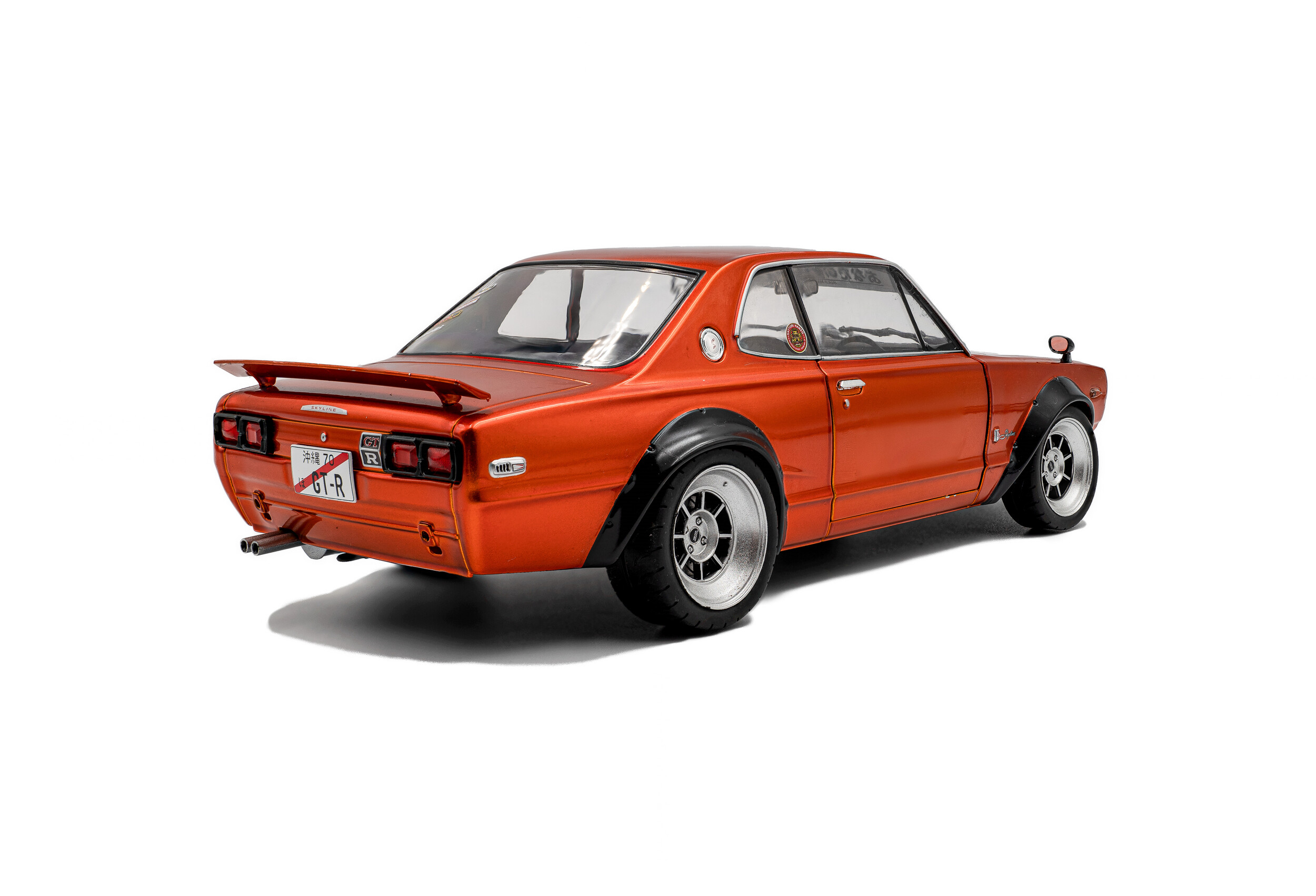 Nissan Skyline (C10) Hakosuka SOLIDO WORKS – laranja metálico – 1970 