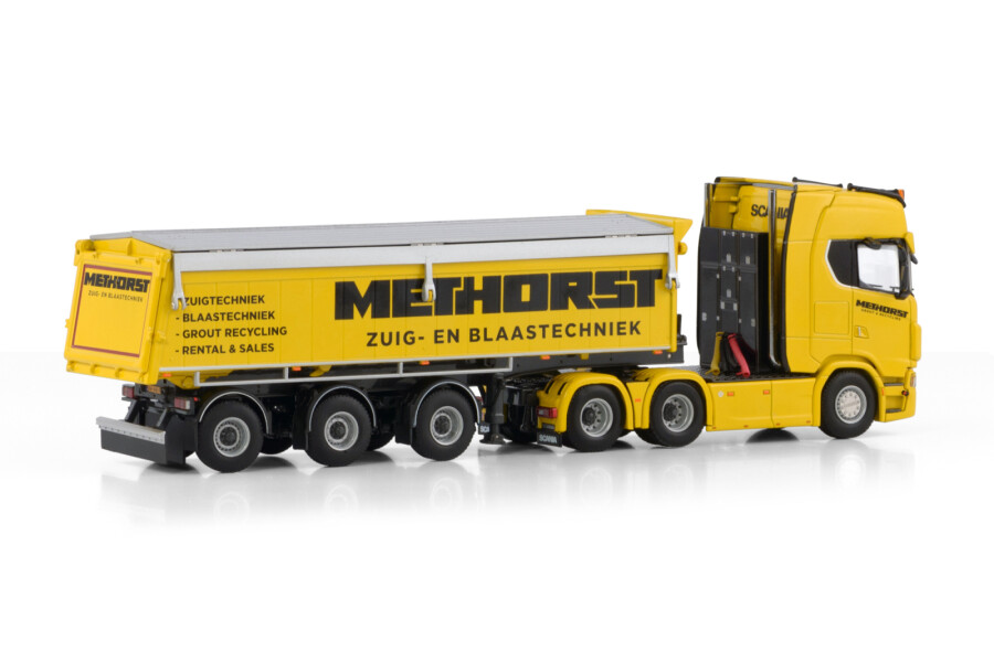 SCANIA S HIGHLINE CS20H 6X2 TAG AXLE TIPPER TRAILER - 3 EIXOS Methorst Zuig- & Blaastechniek 