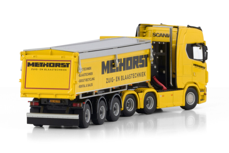 SCANIA S HIGHLINE CS20H 6X2 TAG AXLE TIPPER TRAILER - 3 EIXOS Methorst Zuig- & Blaastechniek 