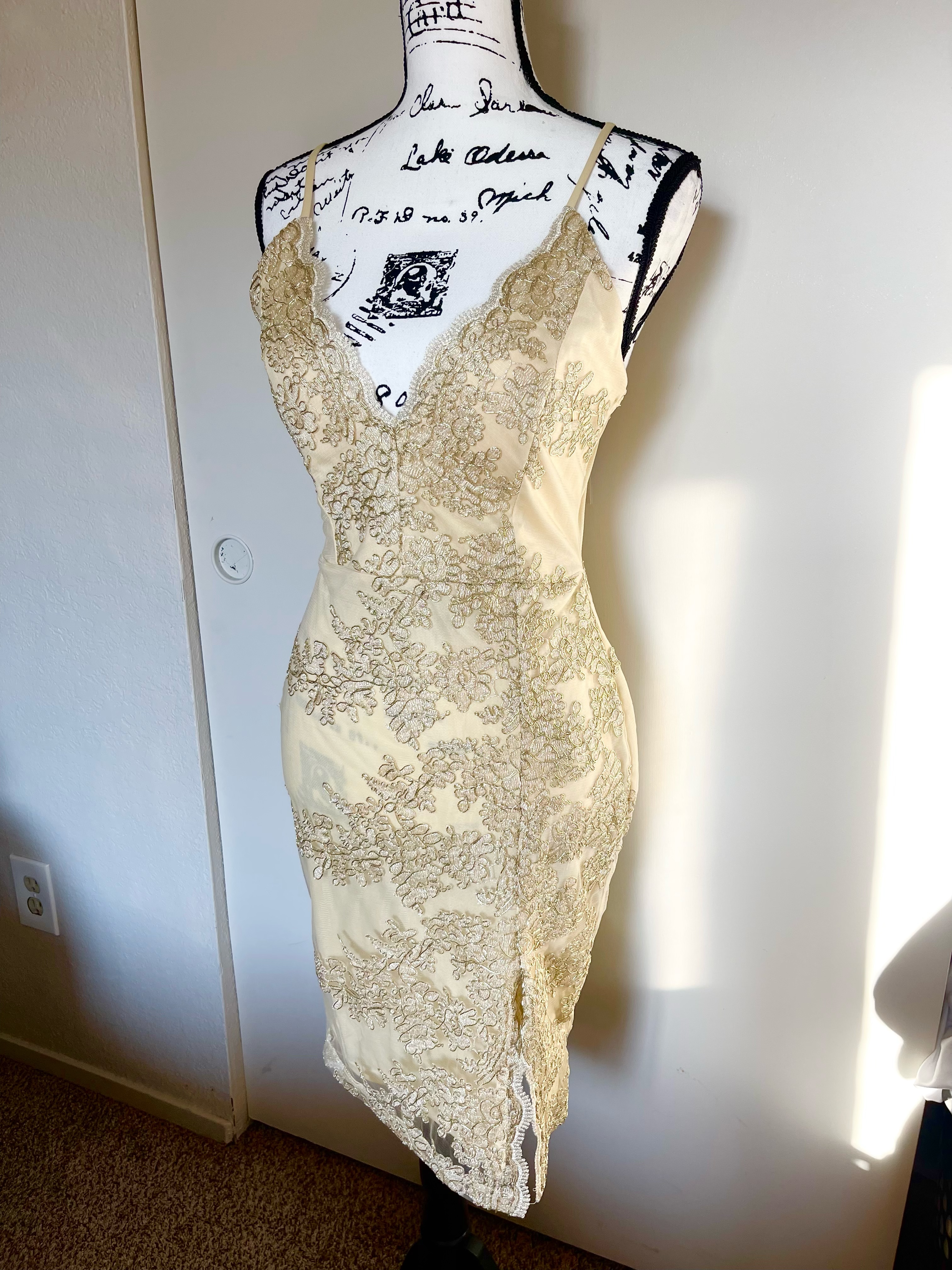 Gold Laced Dress size (L)