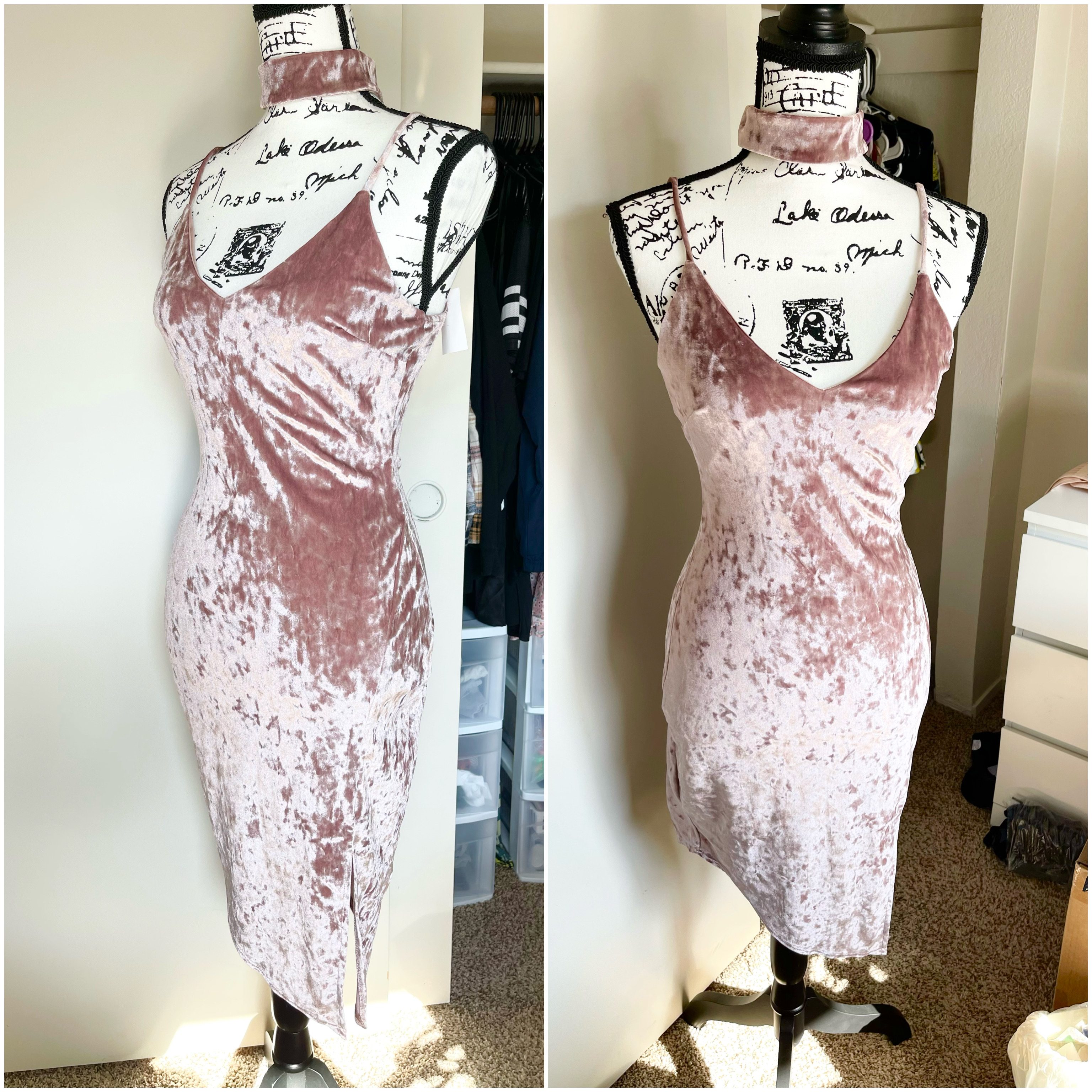 Suede Mauve Dress (M)