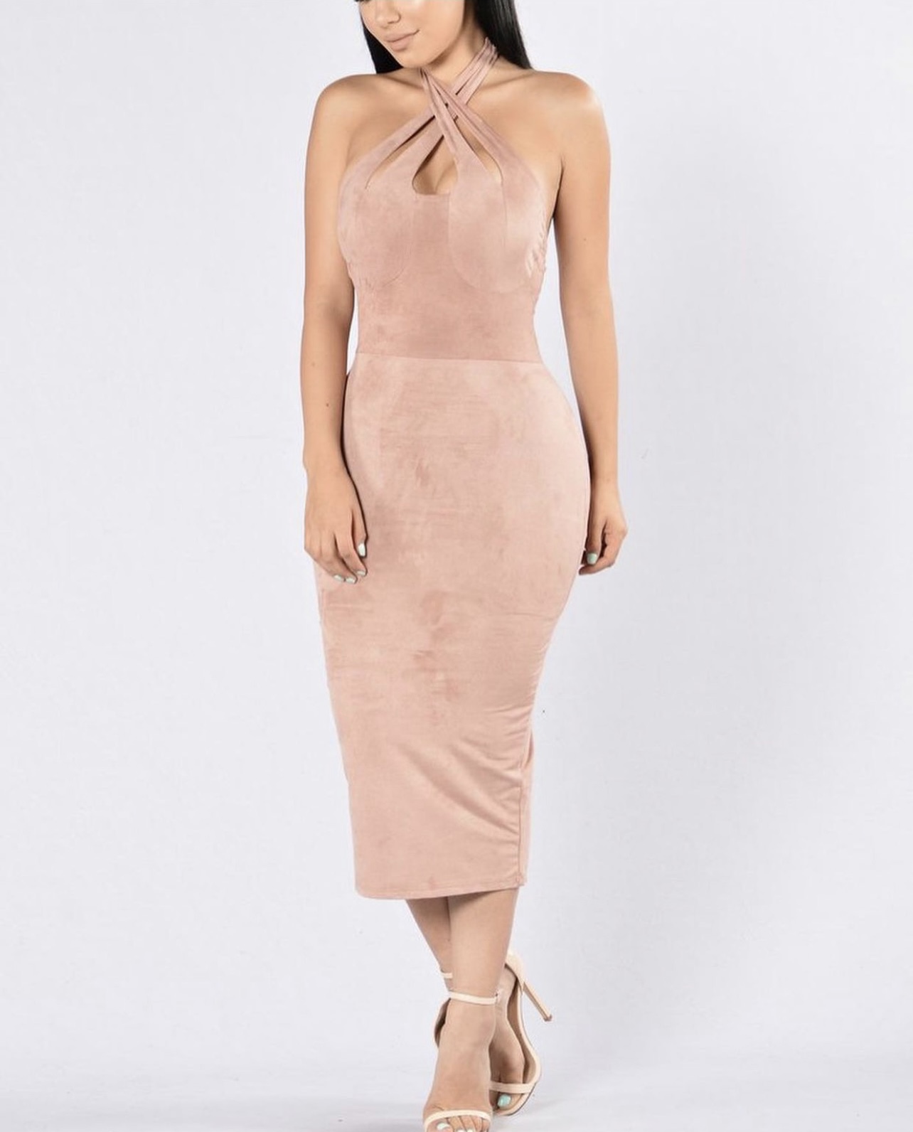 Pink Mauve Midi dress (S)
