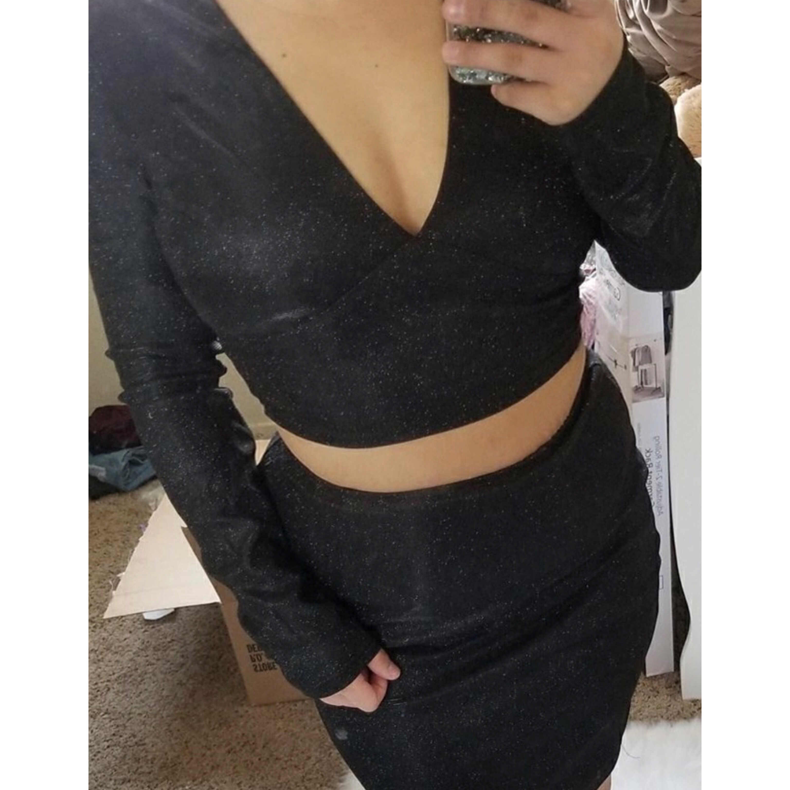 Two piece glitter spec set (M)