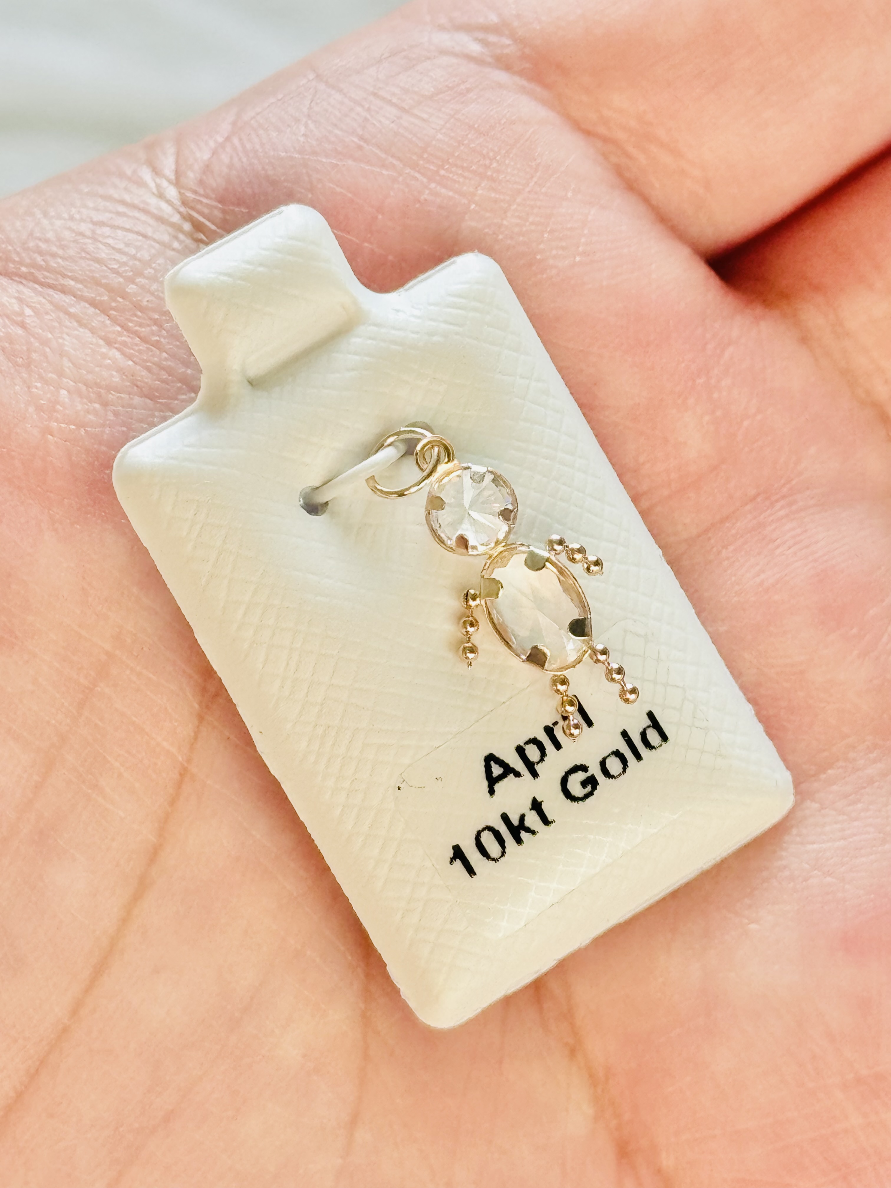 10kt gold April Boy Charm