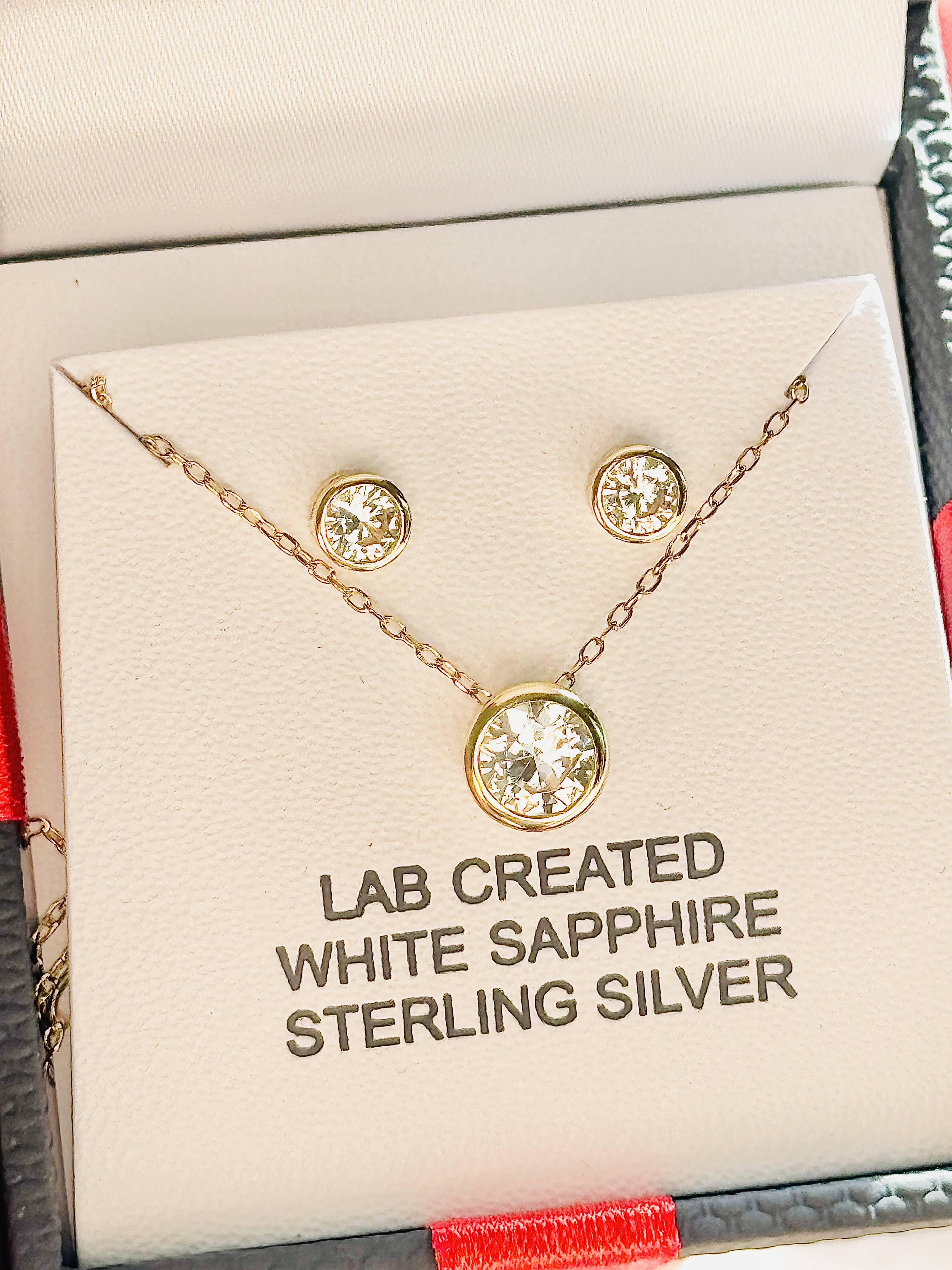 Diamond necklace & earring set