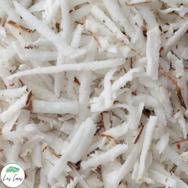 Coco râpé frais de 1,5 mm 500g avec la peau brune