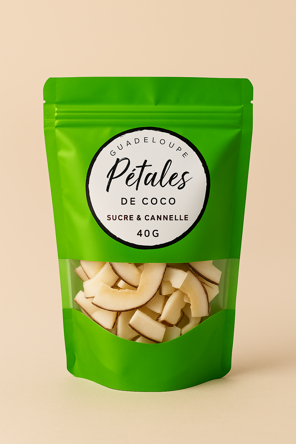 Lot de 10 sachets de Pétales de coco "Sucre Cannelle"