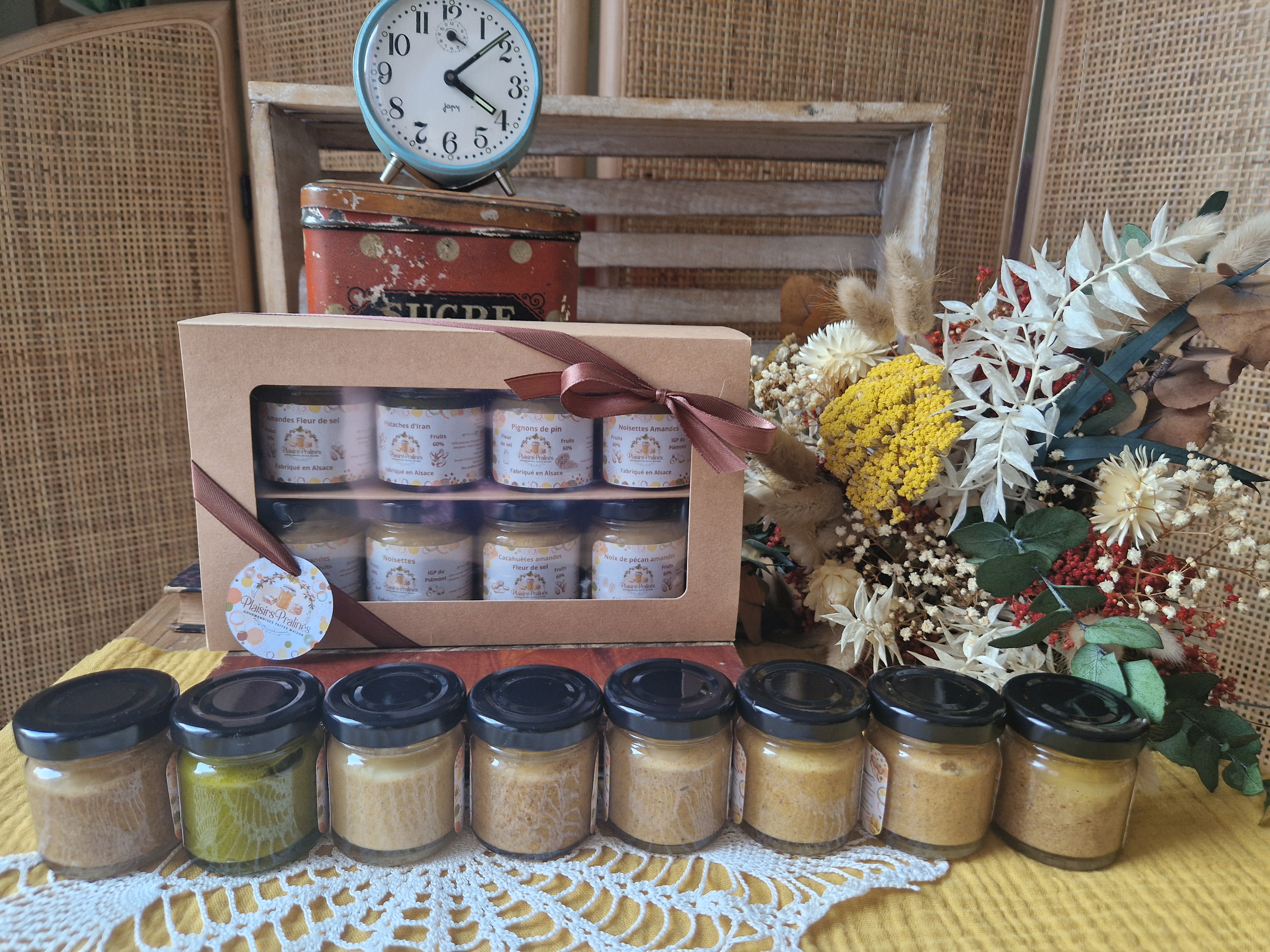 Coffret découverte 8 pots de pralinés 40g
