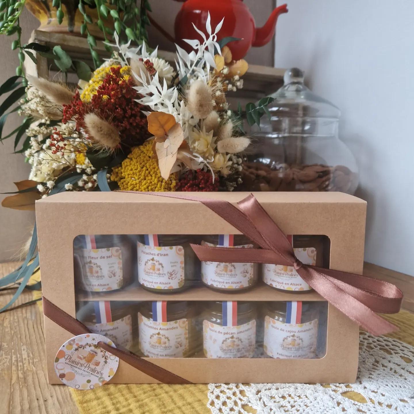 Coffret découverte 8 pots de pralinés 40g