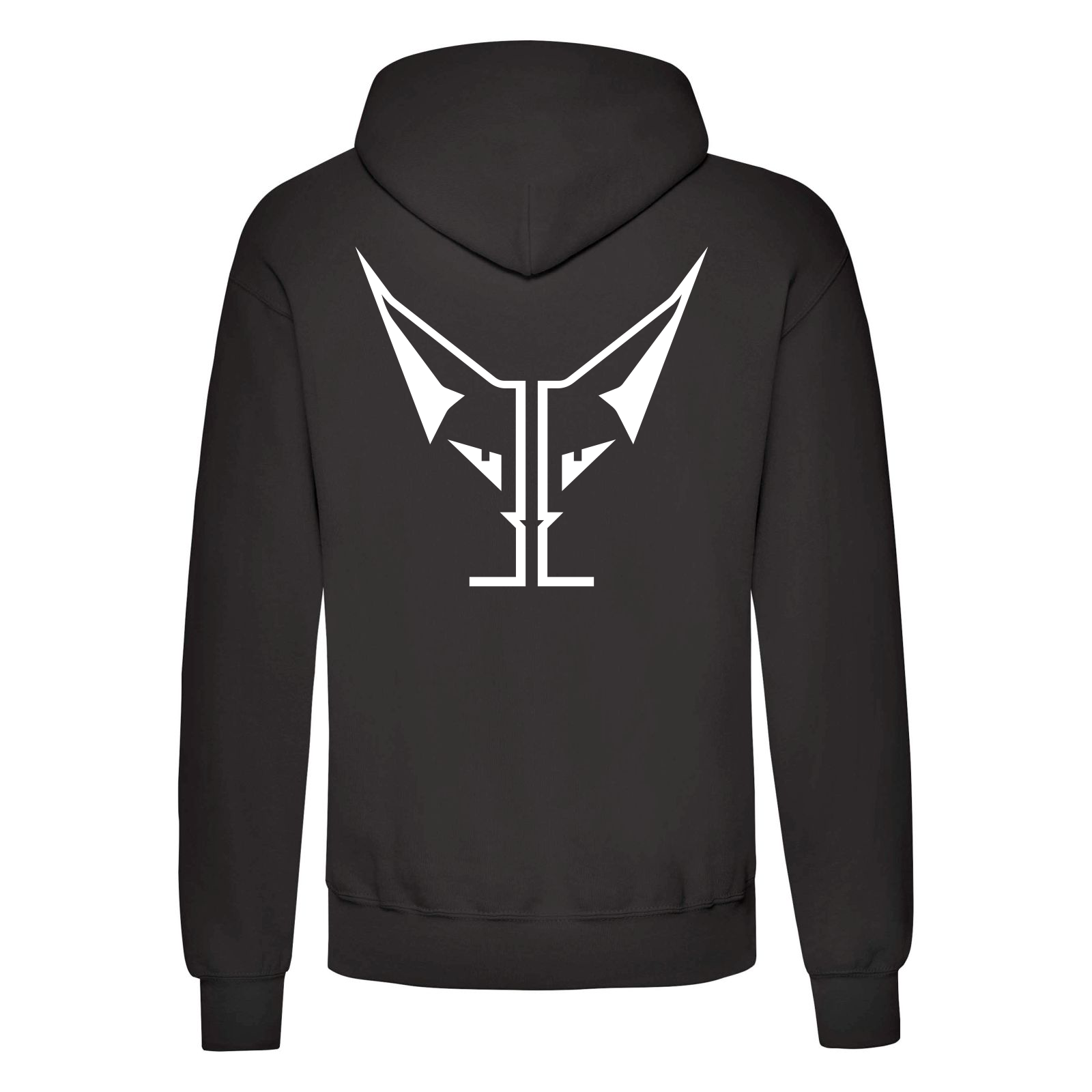 Logo back hoodie black