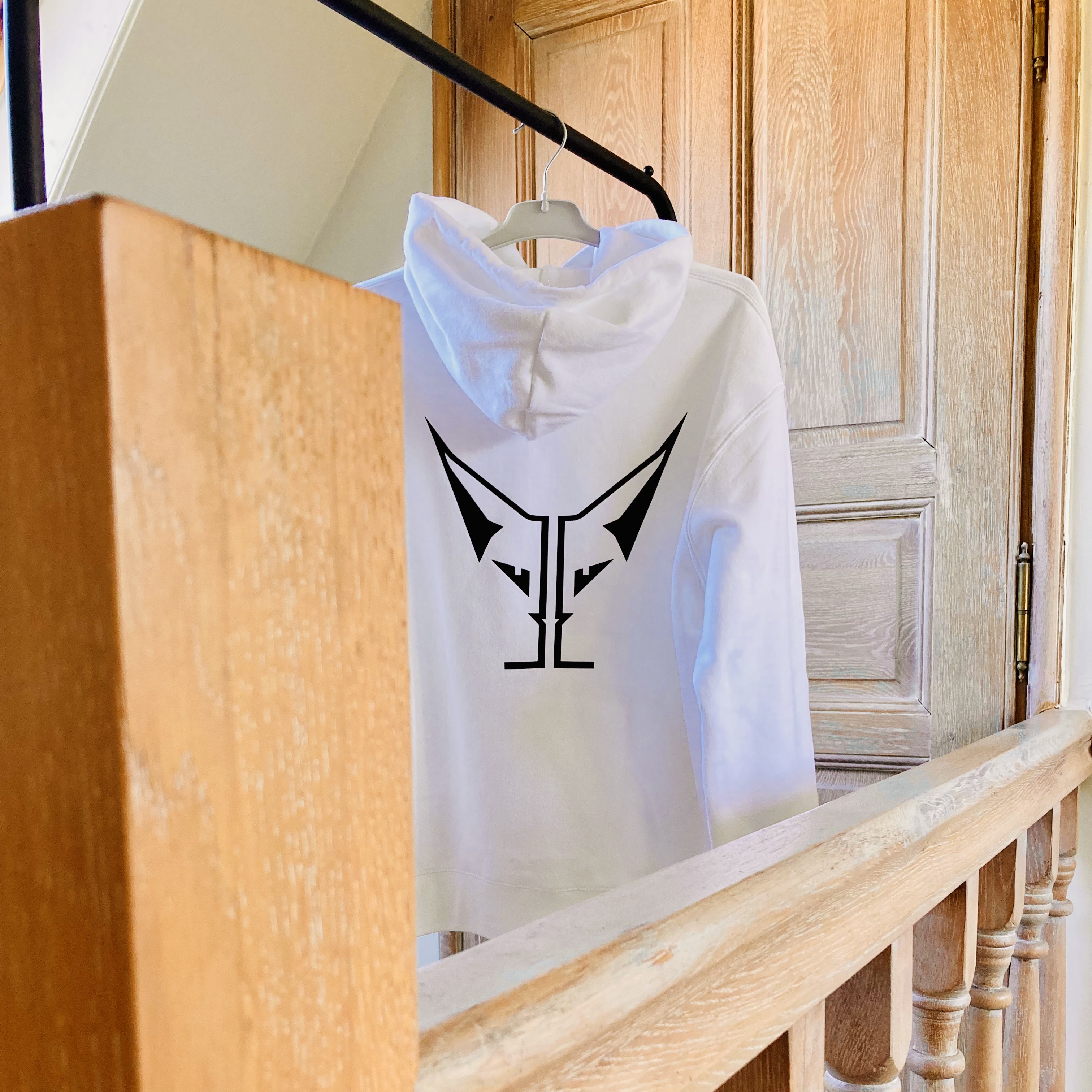 Logo back hoodie white