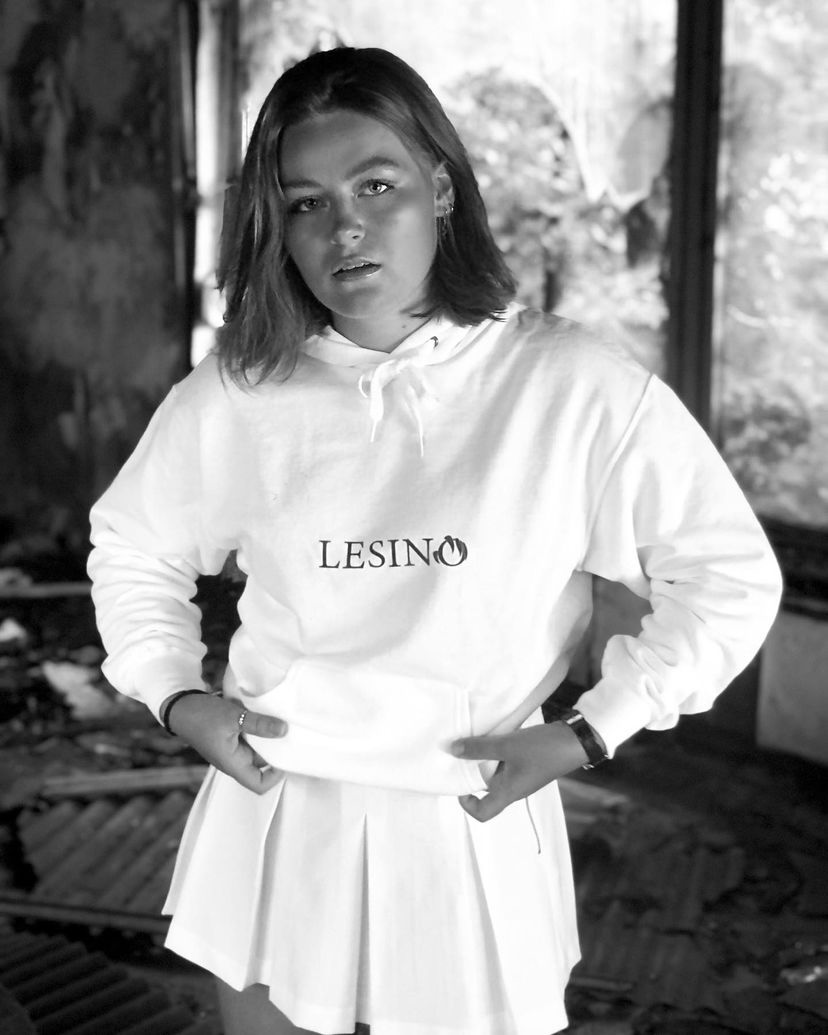 Logo back hoodie white