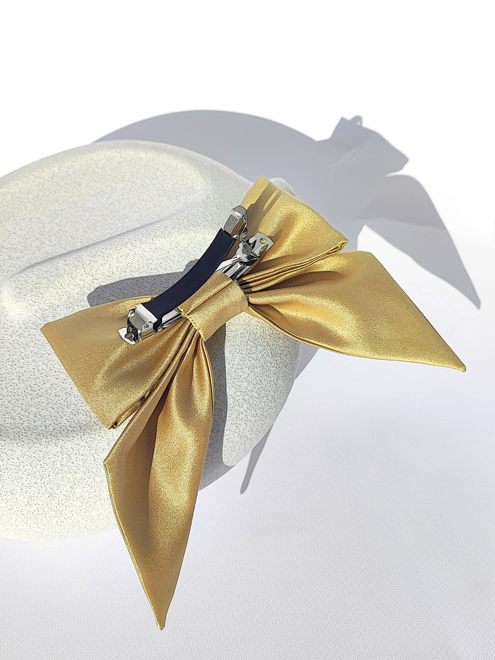 Satino kaspinas plaukams, Gold