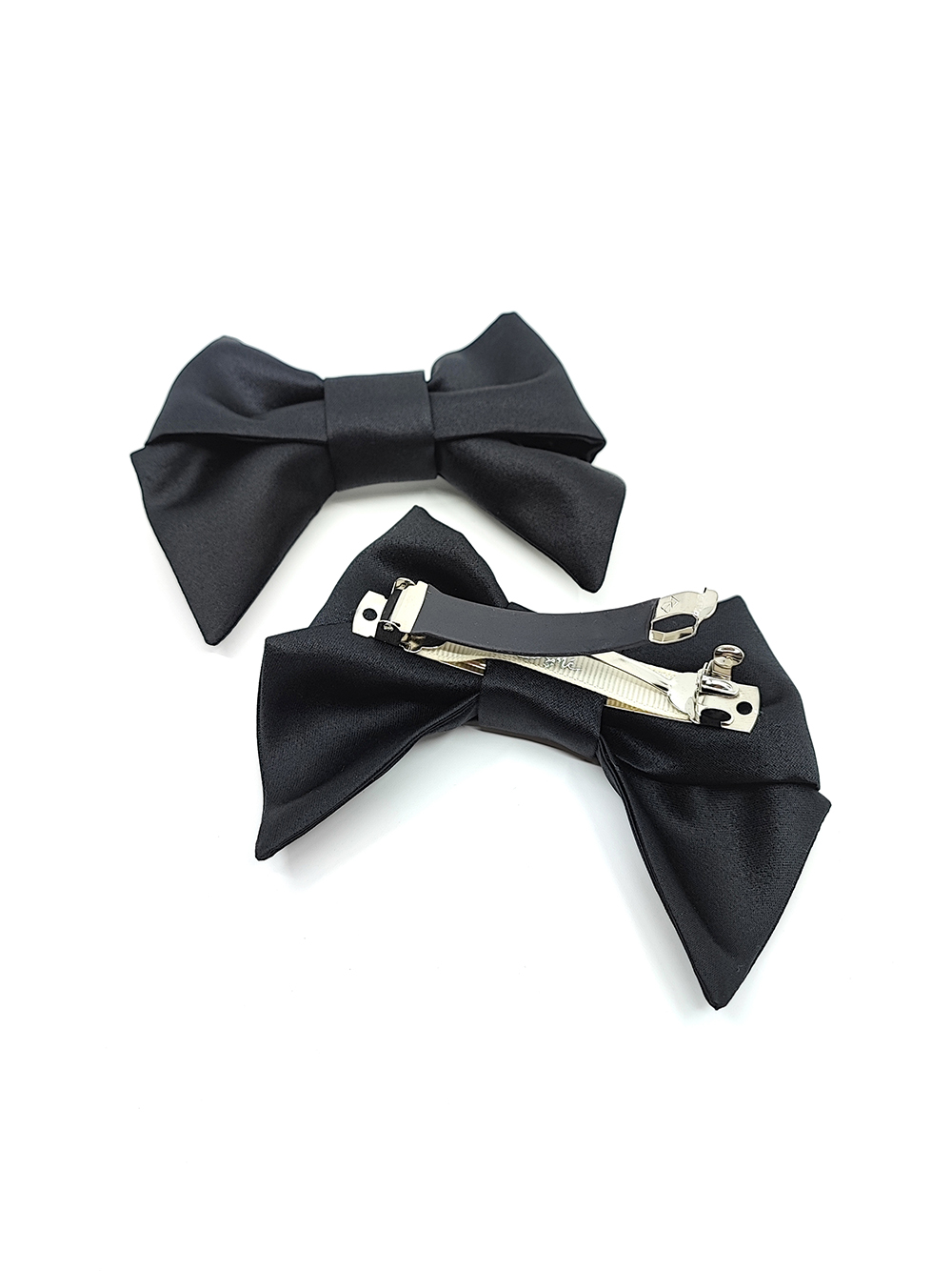 Mini satino kaspinėlis plaukams, Black