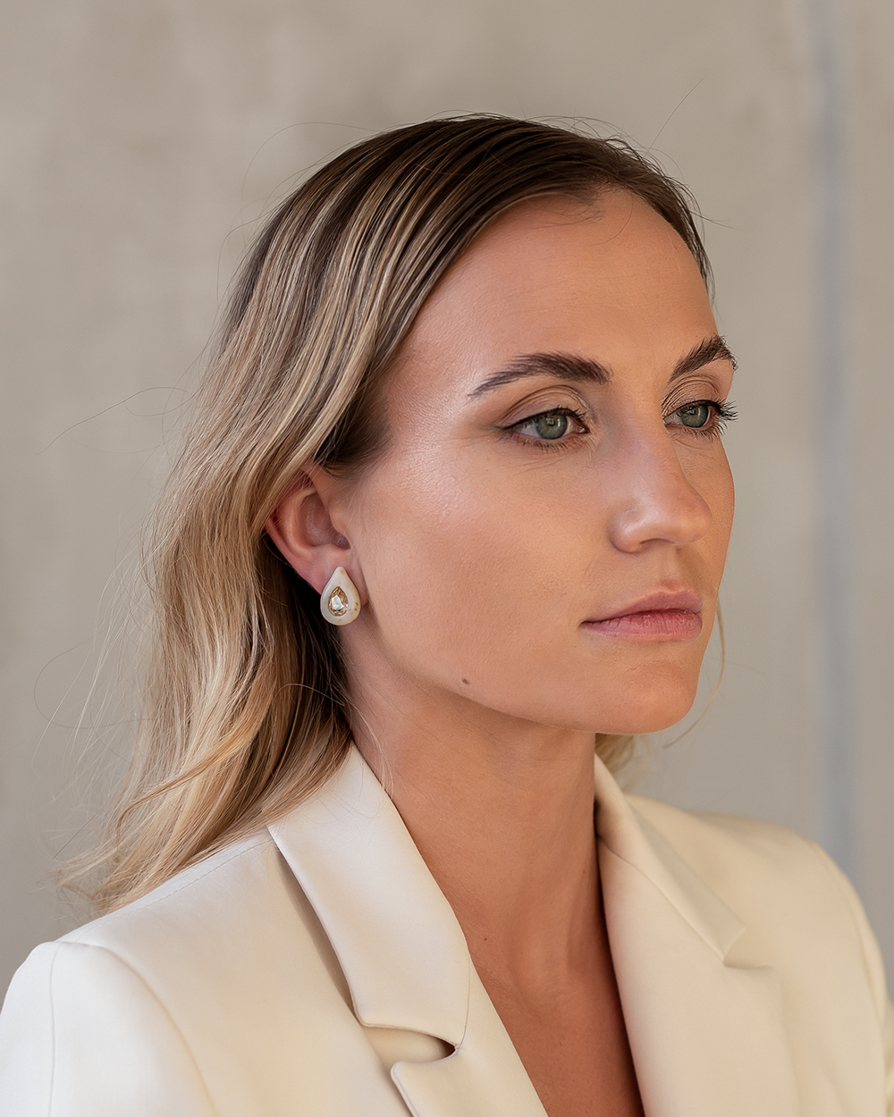 Auskarai "Golden Drop"