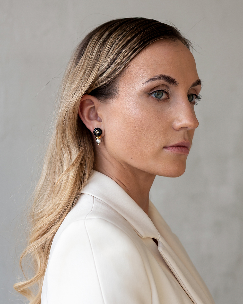 Auskarai "Naira", Black