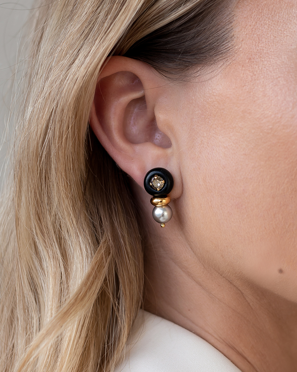 Auskarai "Naira", Black