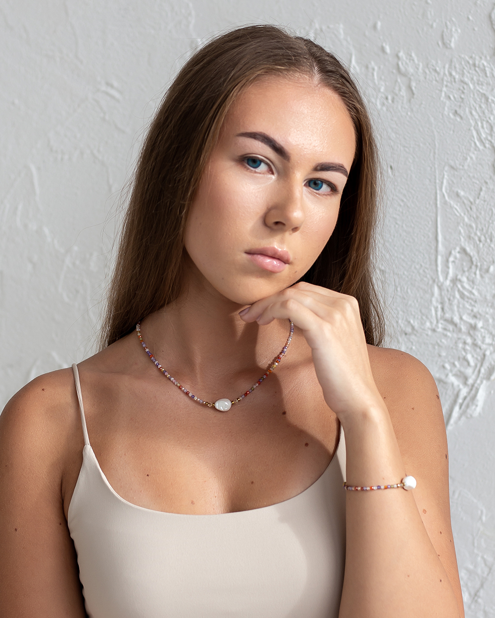 Vėrinys "Sparkle" su perlu, Multicolor