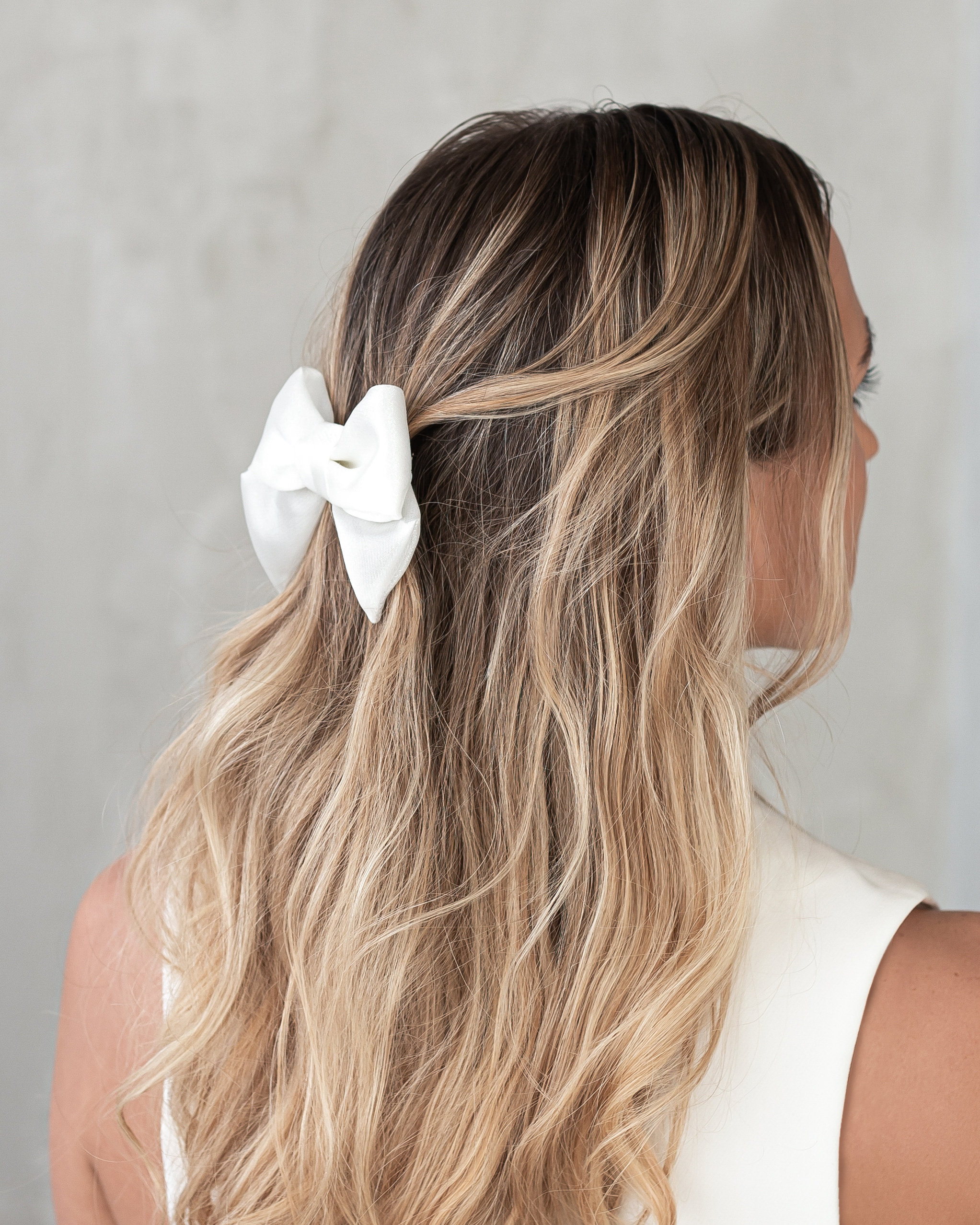 Organzos mini kaspinėlis, White