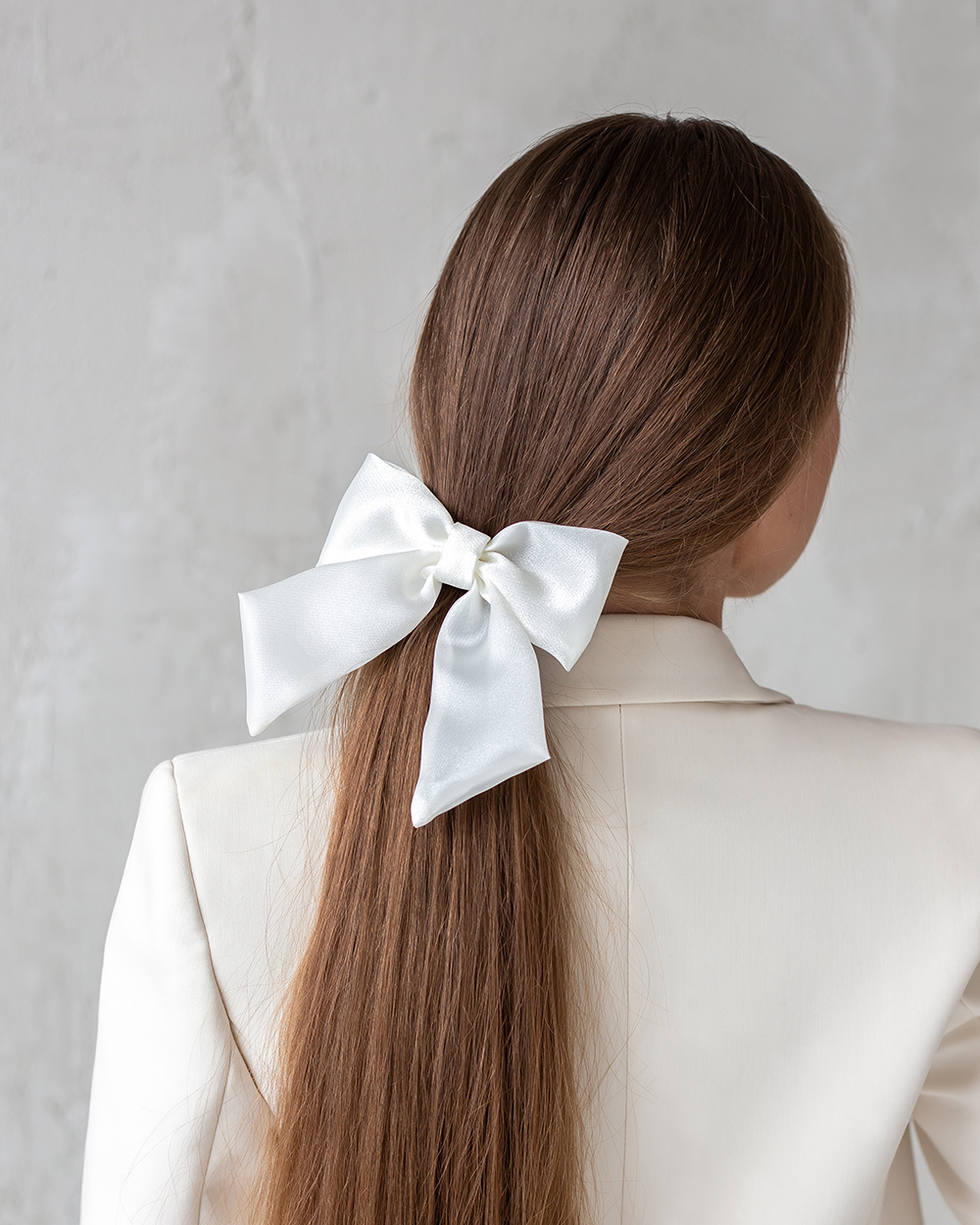 Organzos kaspinas plaukams White