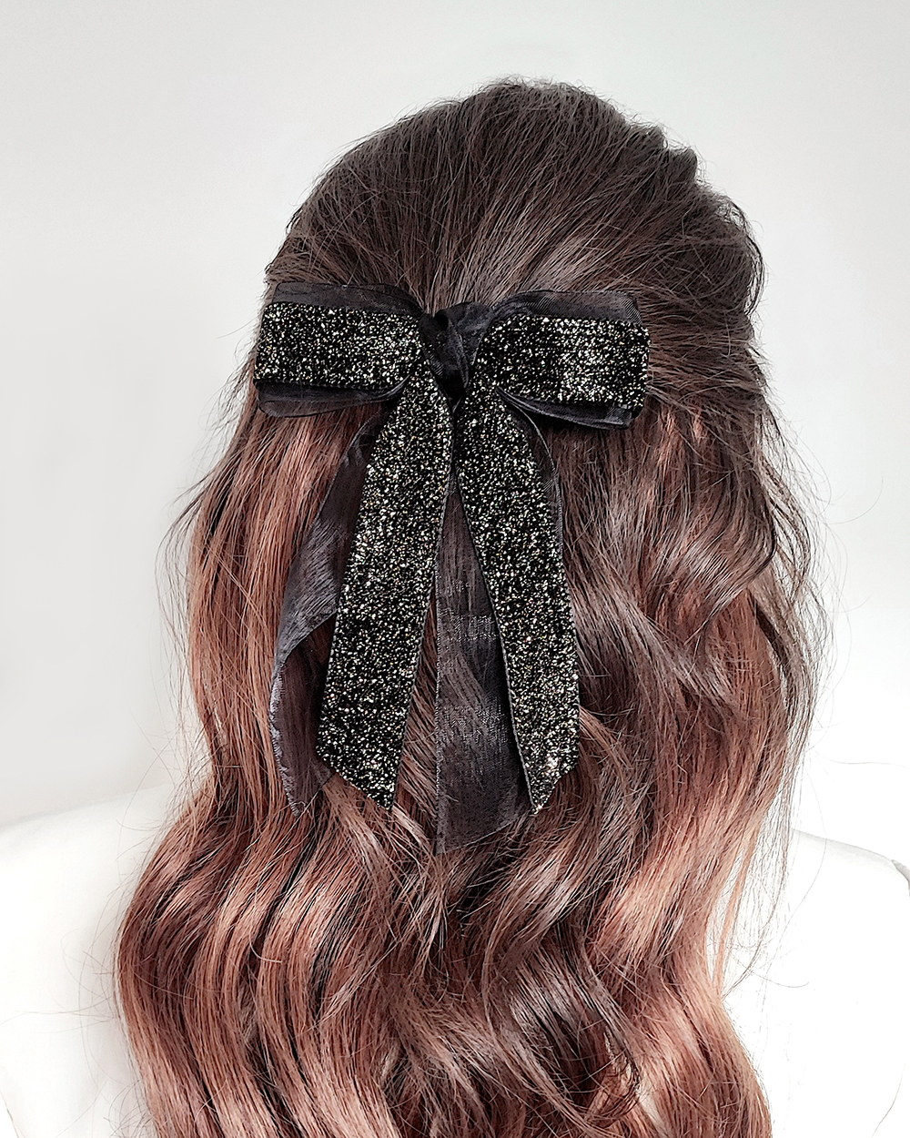 Blizgaus aksomo ir organzos segtukas, Golden Glitter