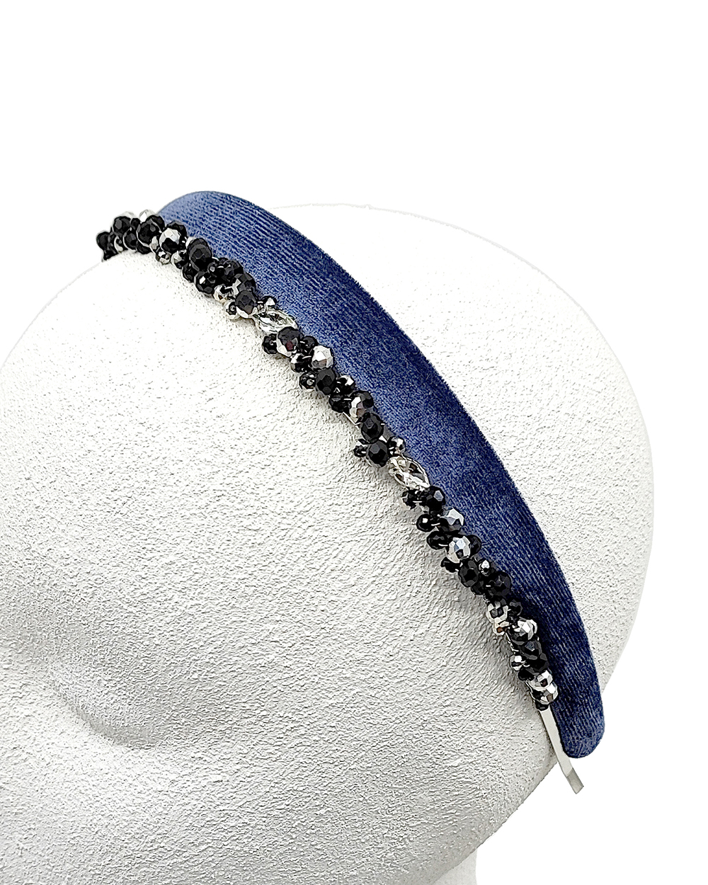 Lankelis su kristalais, Silver/Black