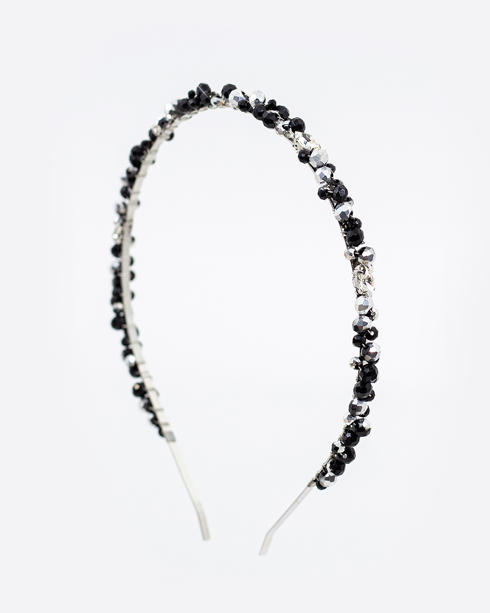 Lankelis su kristalais, Silver/Black