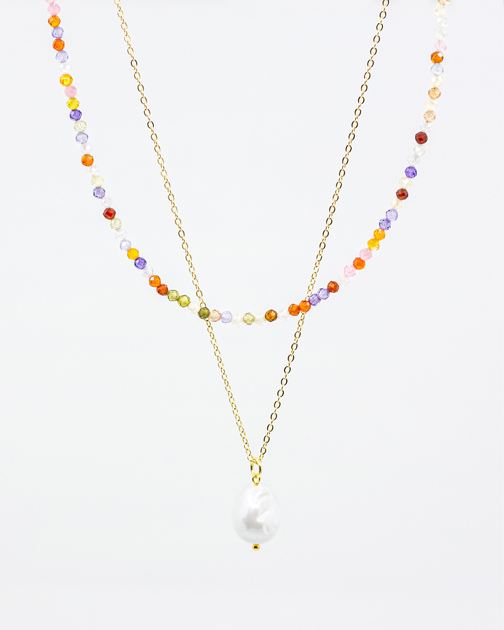 Vėrinys "Sparkle" su grandinėle, Multicolor