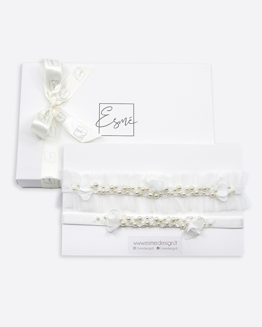 Tiulinis keliaraištis su perlais