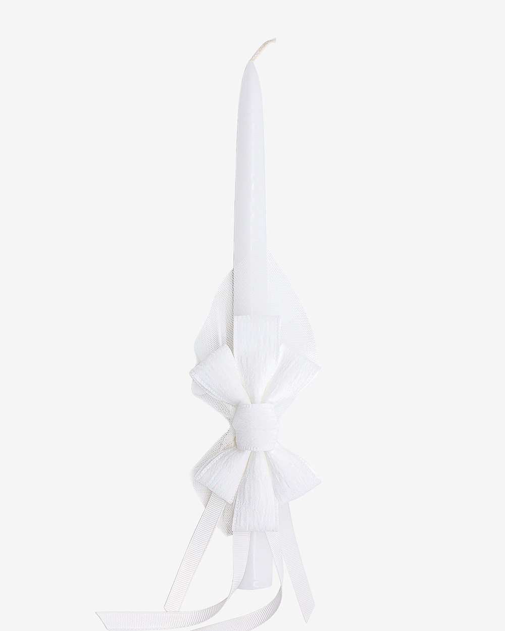 Krikšto žvakė su matiniu kaspinu