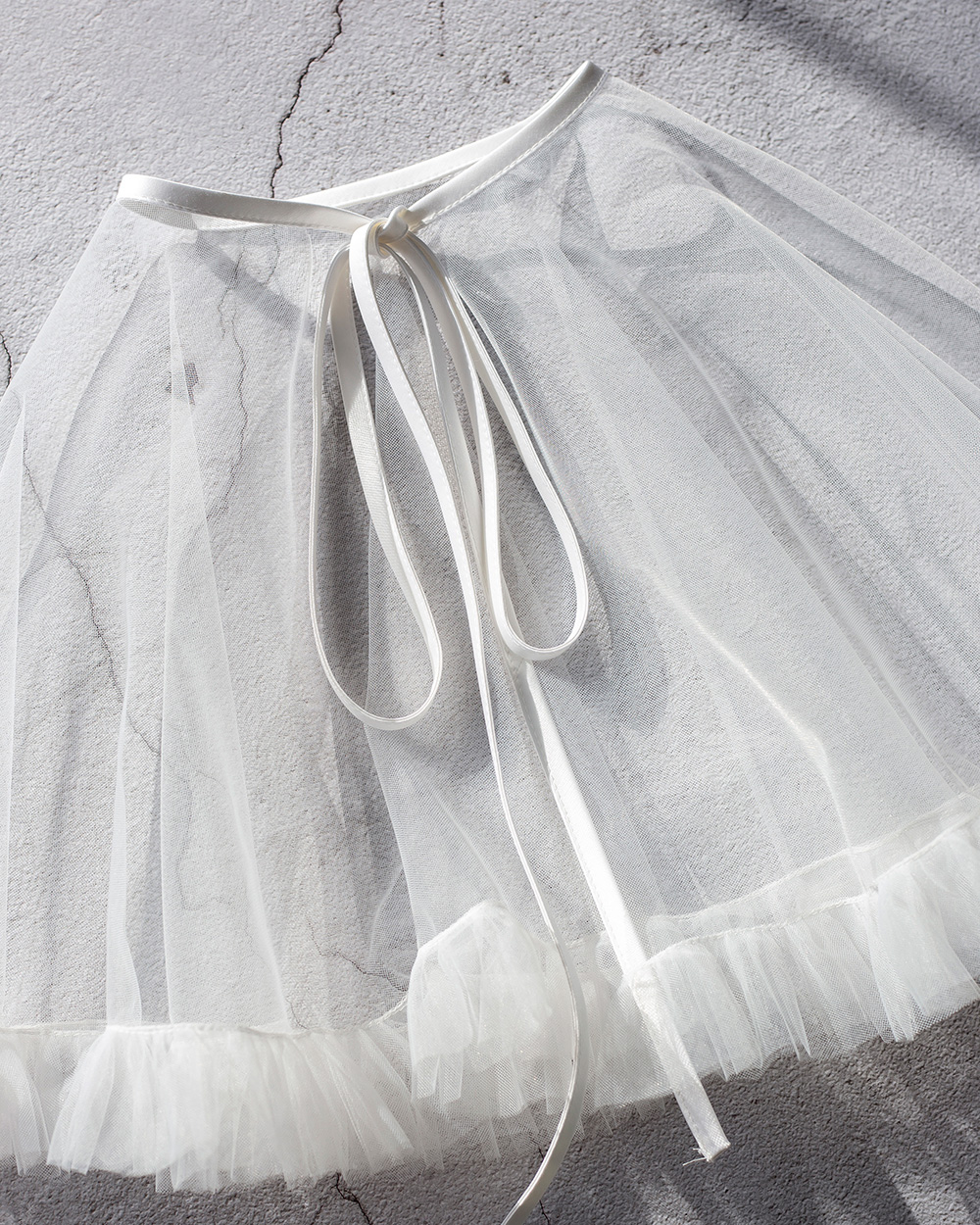 Krikštynų skraistė su raukiniais