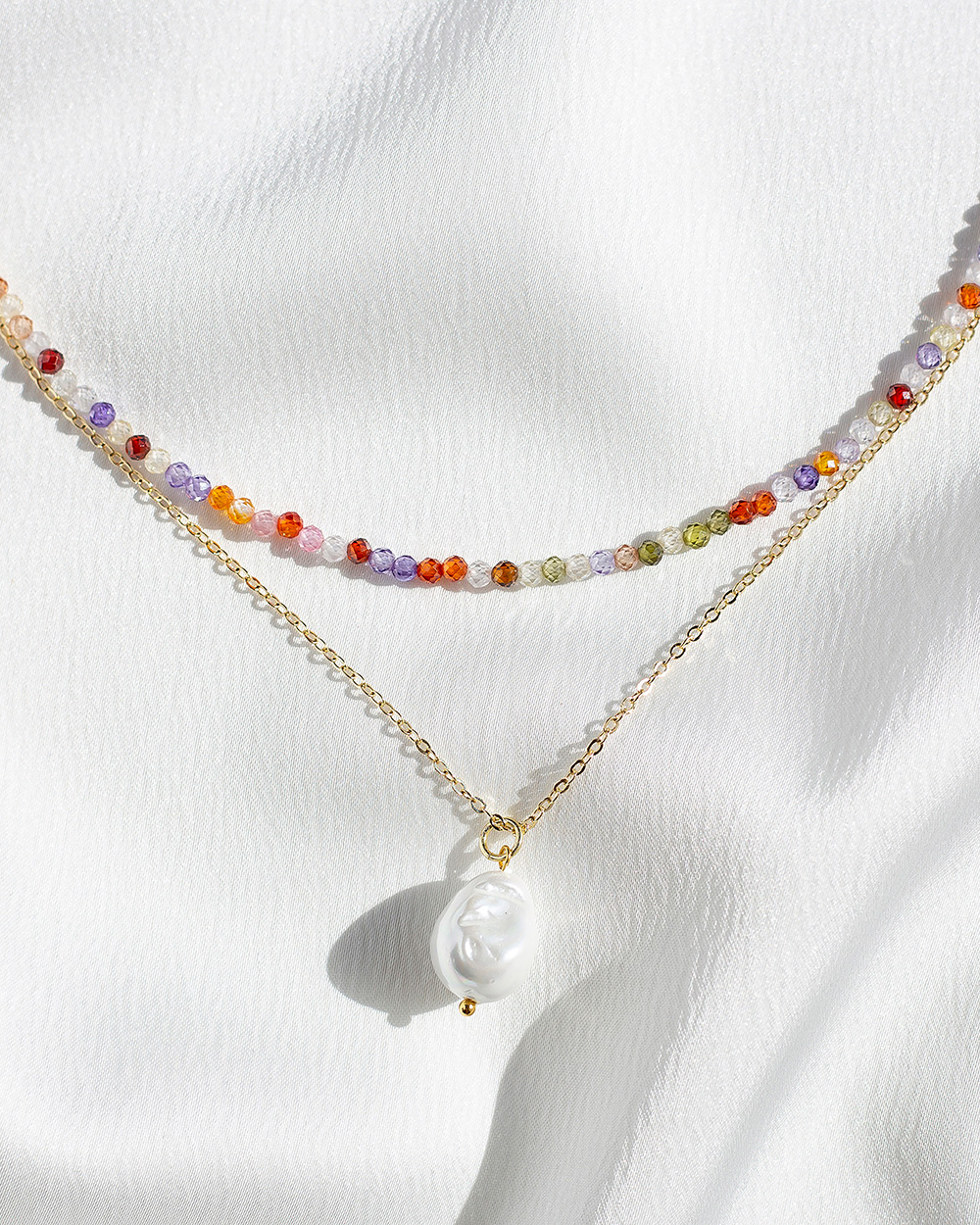 Vėrinys "Sparkle" su grandinėle, Multicolor