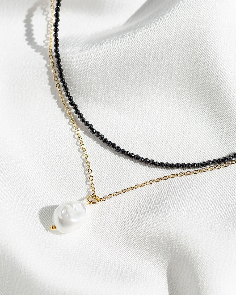 Vėrinys "Sparkle" su grandinėle, Black