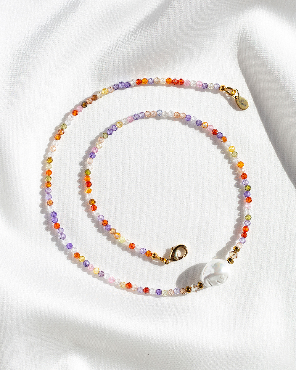 Vėrinys "Sparkle" su perlu, Multicolor