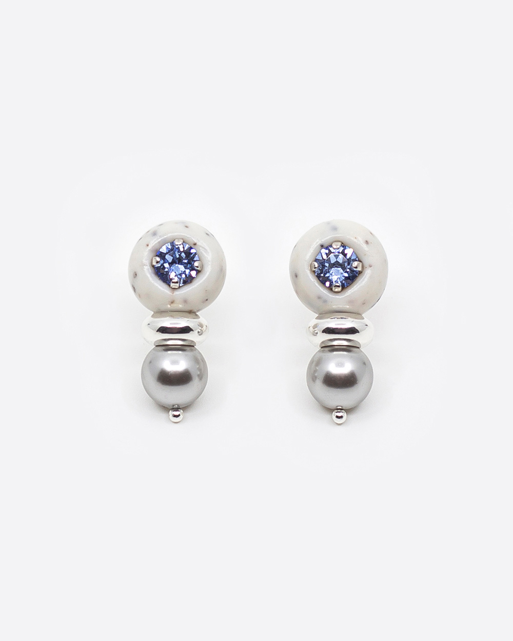 Auskarai "Naira", Blue/Grey