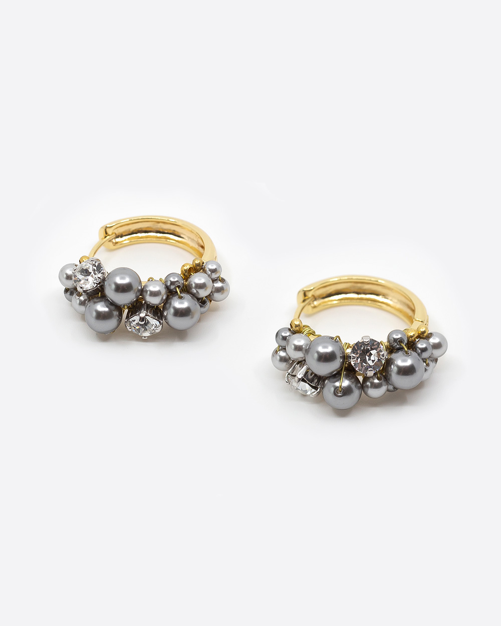 Auskarai "Crystal" Grey