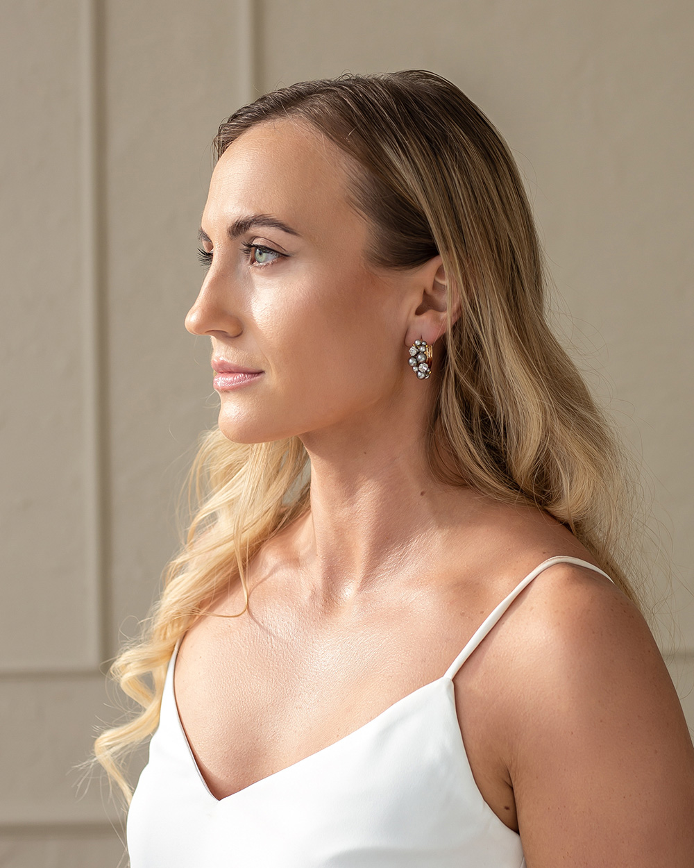 Auskarai "Crystal" Grey