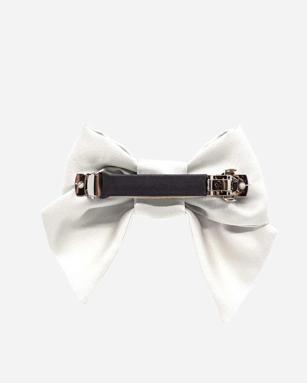 Mini satino kaspinėlis plaukams, White