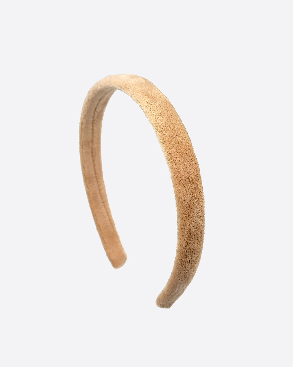 Veliūrinis siauras lankelis, Dusty Pink