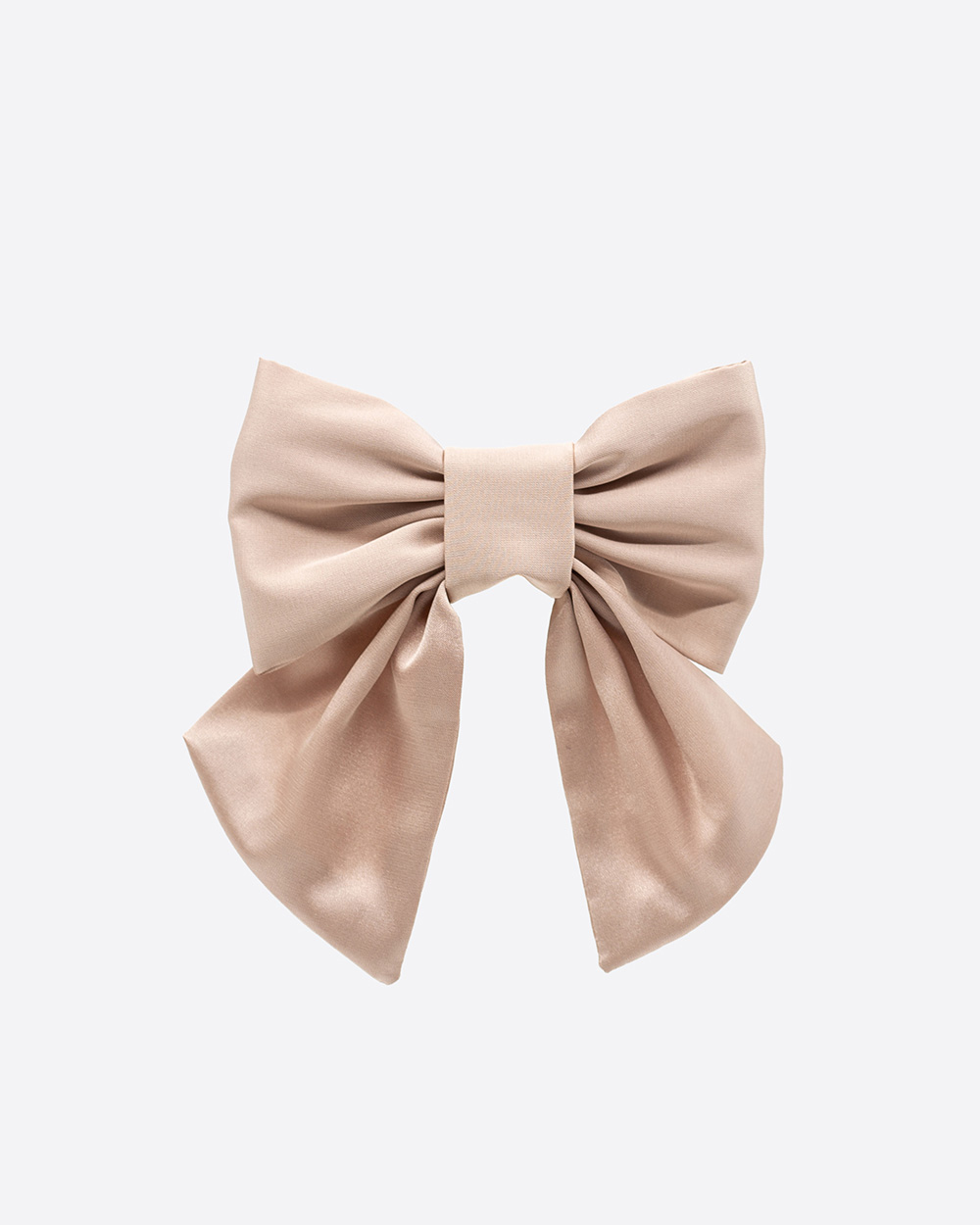 Mini dirbtinio šilko kaspinas plaukams, Dusty Pink