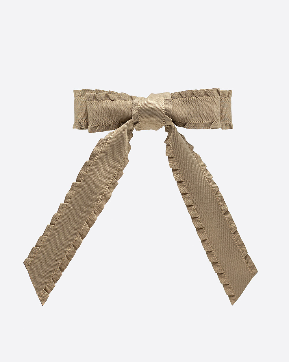 Rauktas kaspinėlis - segtukas, Taupe