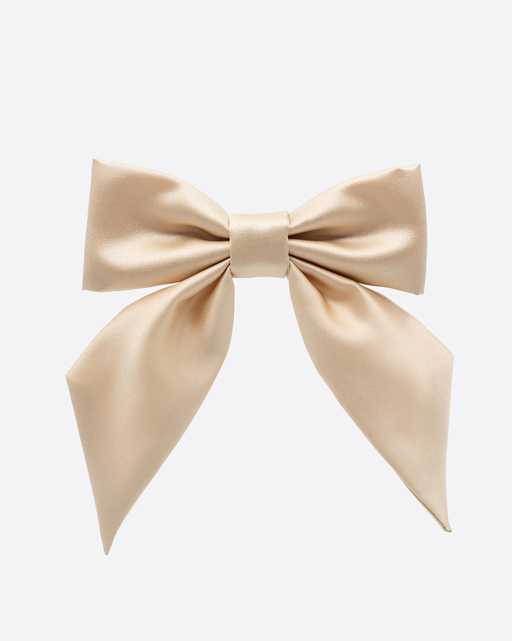 Satino kaspinas plaukams, Nude