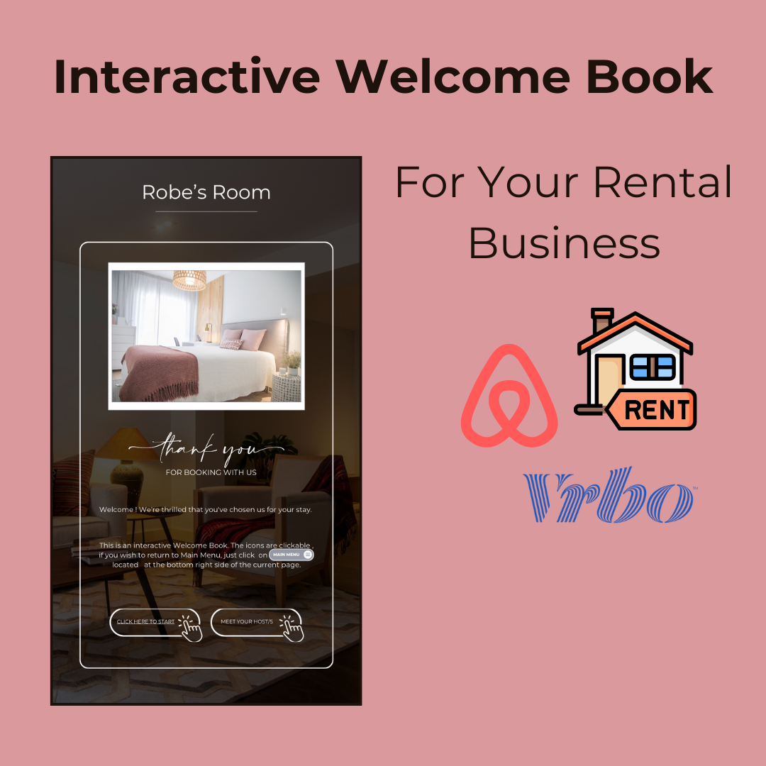 AirBnB / Vrbo / Rental Interactive Welcome Book Template
