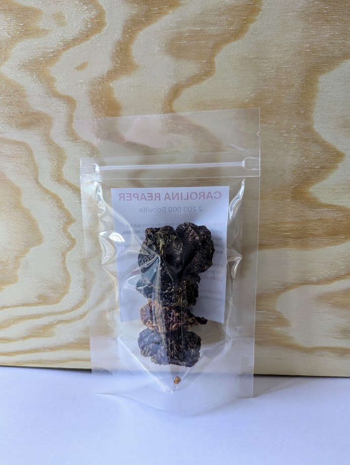 Piments Carolina Reaper séchés