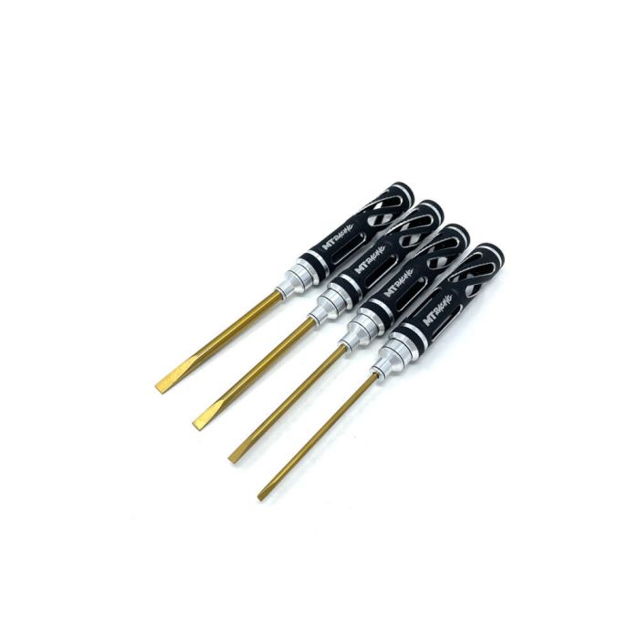 MT Racing 4 Piece "Titan" Precision Metric Flat Screw Driver Set