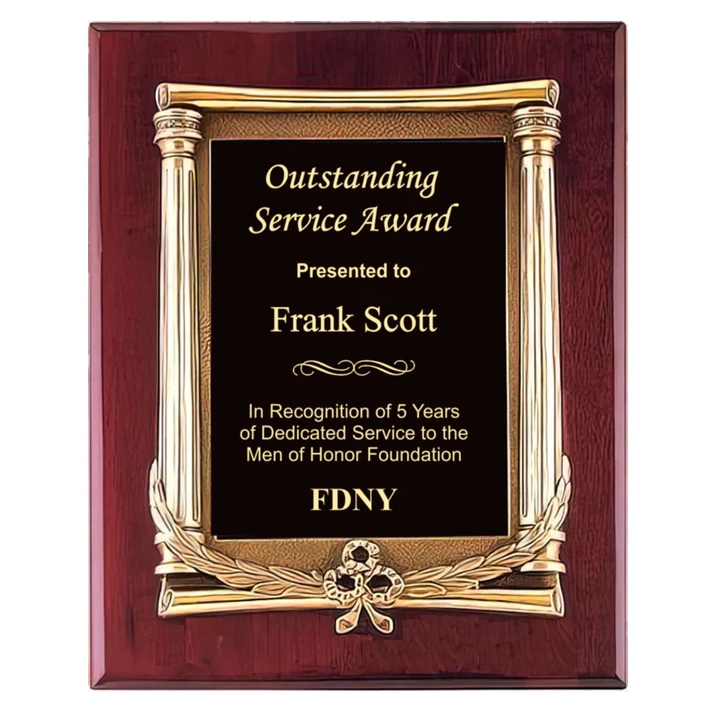 Executive Bronze Columns Engraved Plaque